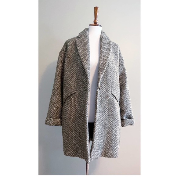 ** GET READY FOR FALL SALE !! ** Zara Structured Coat green brown tweed 1255/216 - Picture 7 of 10
